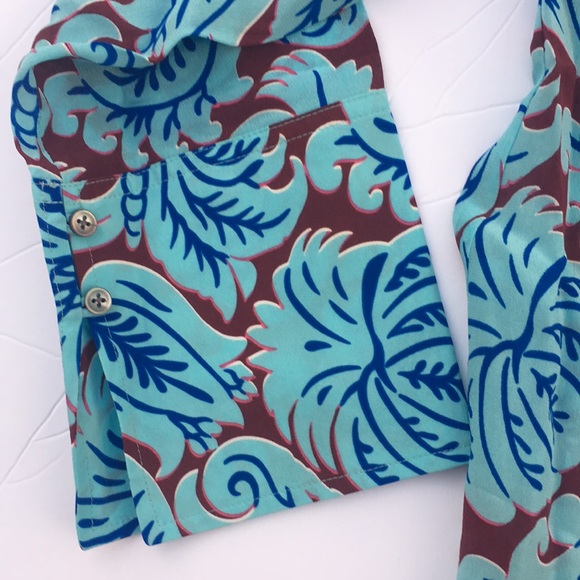 J Crew silk crepe popover shirt. Button half-placket and cuffs. NWT Sz M - Picture 5 of 5